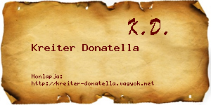 Kreiter Donatella névjegykártya